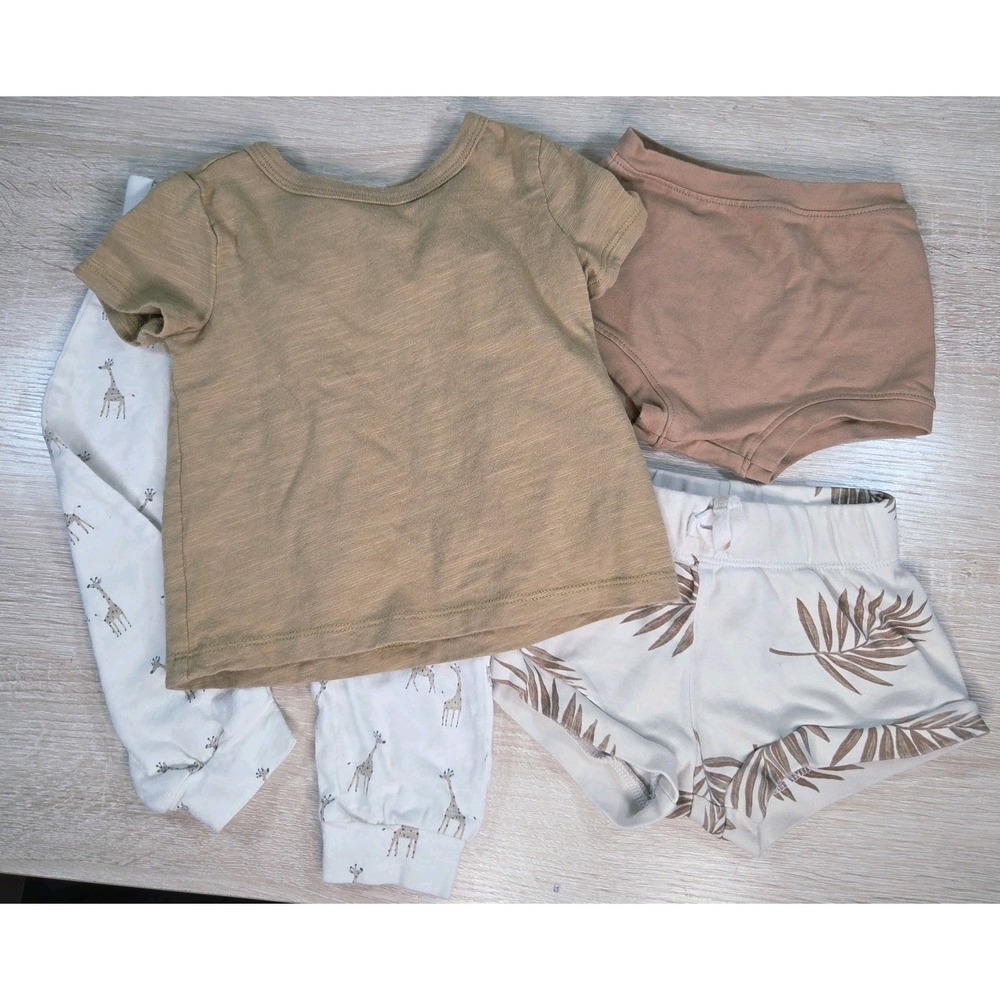 earthy neutral baby bundle rylee‎ + cru arq bloomers minimalist set 6-12m